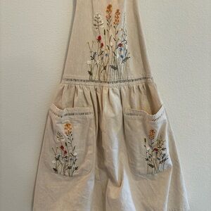 Wild Flower Embroidered Apron